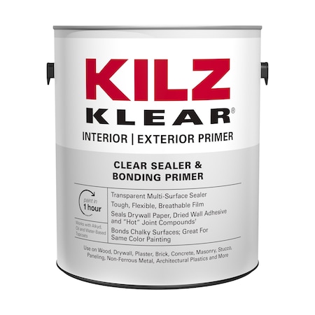 Kilz KILZ Klear Clear Flat Water-Based Alkyd Primer and Sealer 1 gal L220111